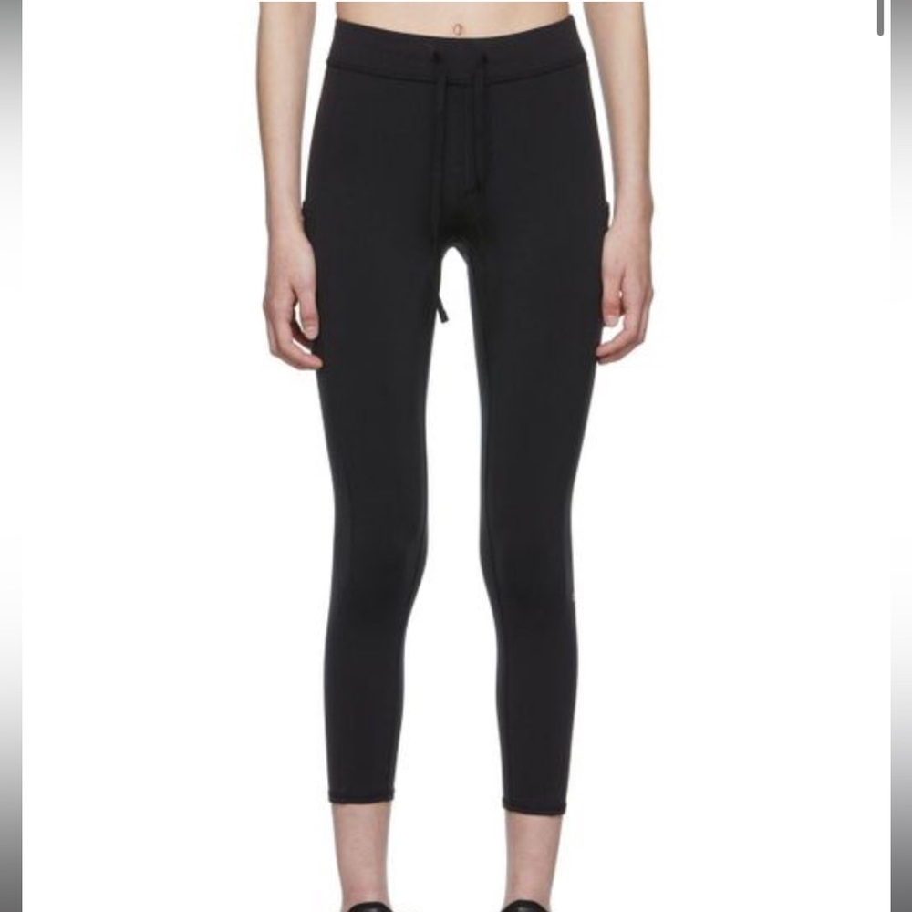 Alo black leggings with drawstring